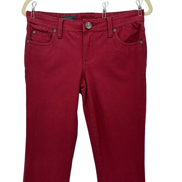 Kut From The Kloth Mia Toothpick Skinny Dark Red Skinny Jeans Womens 4 - Picture 2 of 8